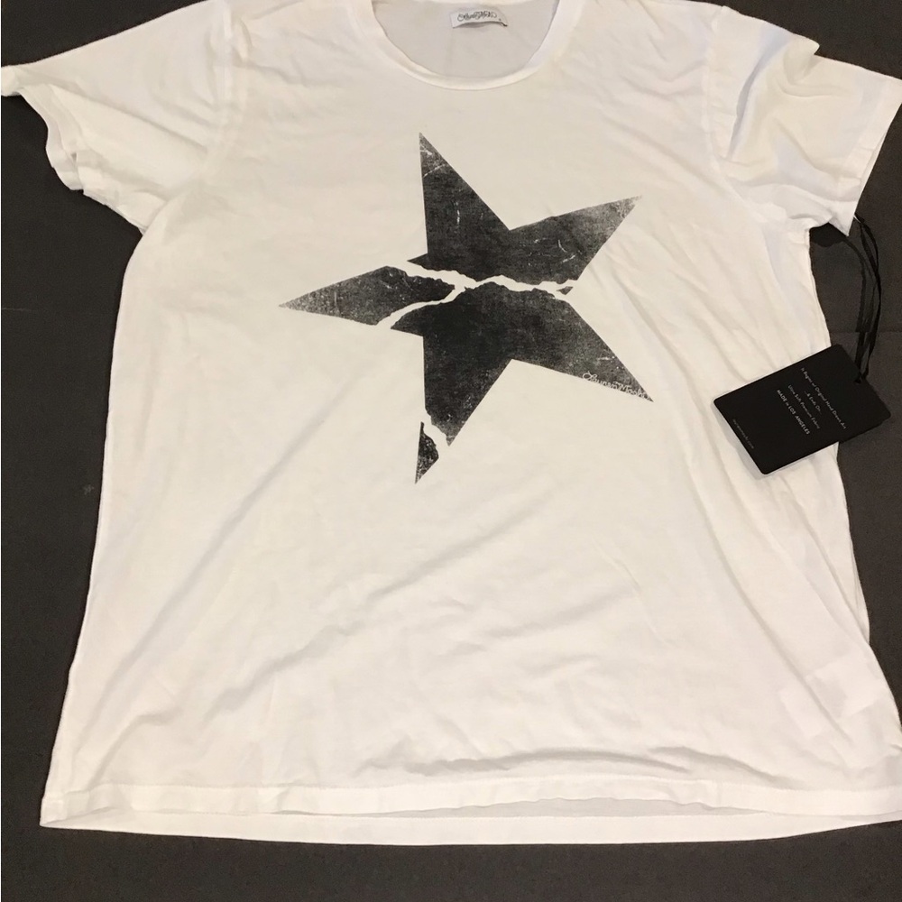 Lauren Moshi Cracked Star Tee NEW Size Small